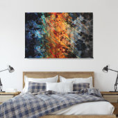  bloederige houtkunst canvas afdruk (Insitu (Slaapkamer))