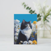 bloederige kat briefkaart (Staand voorkant)