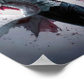 Bloederige knappe vampier maffia met Pistolen Post Poster (Hoek)