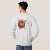 bloederige ronde naalden patroon abstract T-shirt (Achterkant volledig)
