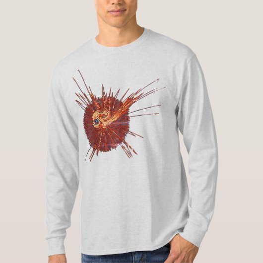 bloederige ronde naalden patroon abstract T-shirt (Voorkant)