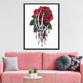 Bloederige Roos Canvas Afdruk (Insitu (Woonkamer))