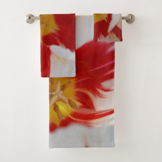 Bloederige tulpenhanddoek bad handdoek