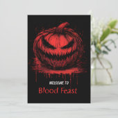 Bloedfeest Halloween Kaart (Staand voorkant)
