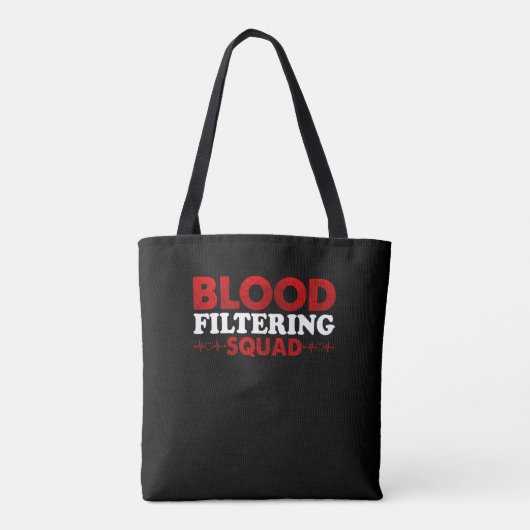 Bloedfilter squad hemodialyse tote bag (Achterkant)
