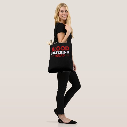 Bloedfilter squad hemodialyse tote bag (Op model)