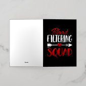 Bloedfilterteam - Nierdialyse geregistreerd Folie Wenskaart (Buiten Laag)