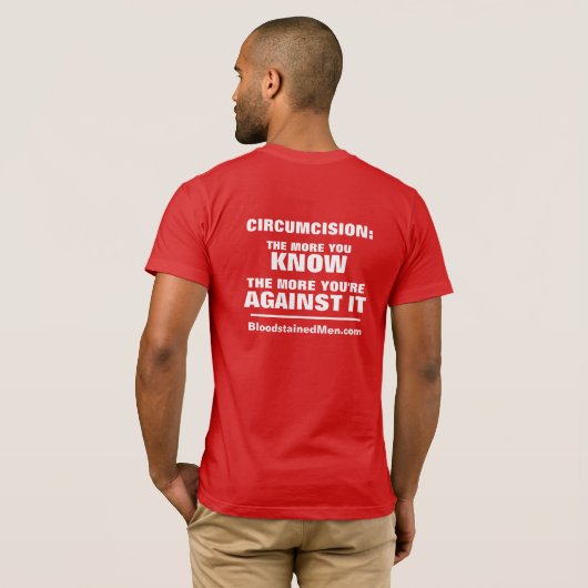 Bloedgekleurde Mannen: Hoe meer je weet T-shirt (Achterkant volledig)