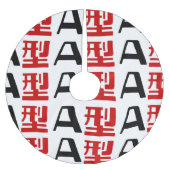 Bloedgroep A Japans Kanji Kerstboom Rok (Voorkant)
