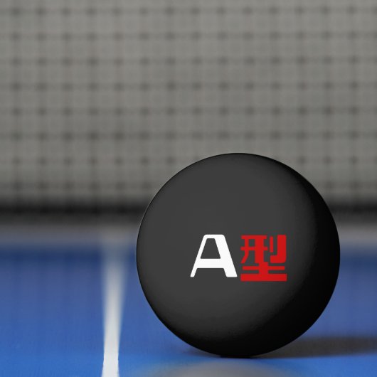 Bloedgroep A Japans Kanji Ping Pong Ball (Net)