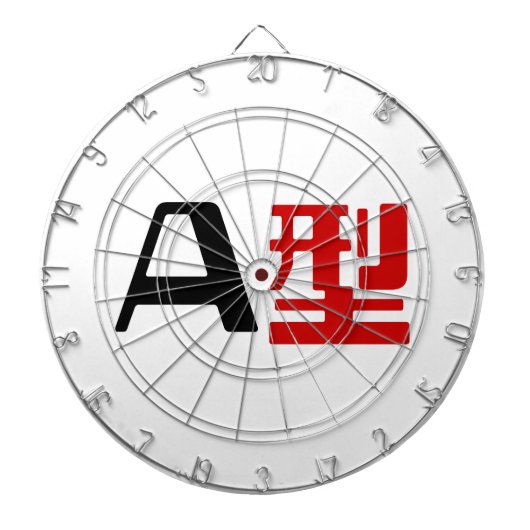 Bloedgroep A Japanse Kanji Dartbord (Voorkant)