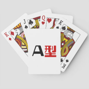 Bloedgroep A Japanse Kanji Pokerkaarten