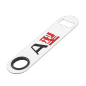 Bloedgroep A Japanse Kanji Speed Flessenopener (Voorkant Gekanteld)