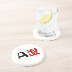 Bloedgroep A Japanse Kanji Zandsteen Onderzetter