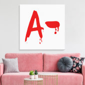 Bloedgroep A - Negatief #Horror-ziekenhuis Canvas Afdruk (Insitu (Woonkamer))