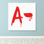 Bloedgroep A - Negatief #Horror-ziekenhuis Canvas Afdruk (Insitu (Houten vloer))