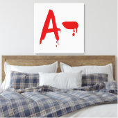 Bloedgroep A - Negatief #Horror-ziekenhuis Canvas Afdruk (Insitu (Slaapkamer))