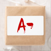 Bloedgroep A - Negatief #Horror-ziekenhuis Etiket (Insitu)