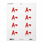 Bloedgroep A - Negatief #Horror-ziekenhuis Etiket (Full Sheet)