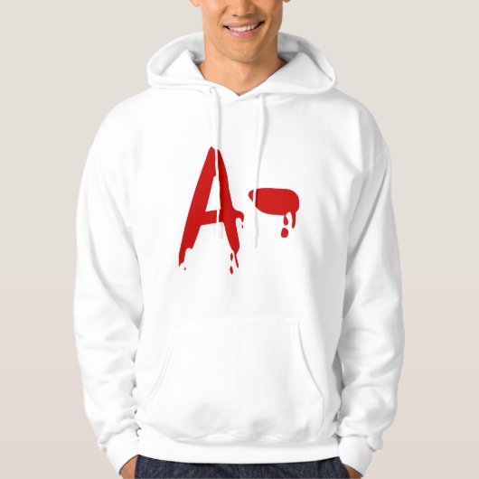Bloedgroep A - Negatief #Horror-ziekenhuis Hoodie (Voorkant)
