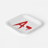 Bloedgroep A - Negatief #Horror-ziekenhuis Papieren Bordje (Gebogen)