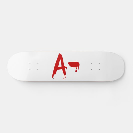 Bloedgroep A - Negatief #Horror-ziekenhuis Persoonlijk Skateboard (Horizontaal)