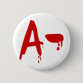 Bloedgroep A - Negatief #Horror-ziekenhuis Ronde Button 5,7 Cm (Voorkant)