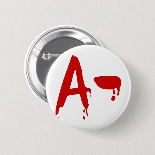 Bloedgroep A - Negatief #Horror-ziekenhuis Ronde Button 5,7 Cm (Voorkant /achterkant)