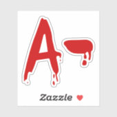 Bloedgroep A - Negatief #Horror-ziekenhuis Sticker (Vel)