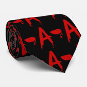 Bloedgroep A - Negatief #Horror-ziekenhuis Stropdas (Opgerold)