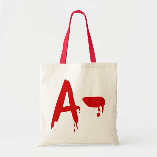 Bloedgroep A - Negatief #Horror-ziekenhuis Tote Bag (Voorkant)