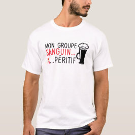 bloedgroep a peritif citalcohol apero hum t-shirt