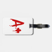 Bloedgroep A+ Positief #Horror Hospital Bagagelabel (Achterkant horizontaal)