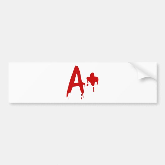 Bloedgroep A+ Positief #Horror Hospital Bumpersticker (Voorkant)