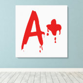 Bloedgroep A+ Positief #Horror Hospital Canvas Afdruk (Insitu (Houten vloer))
