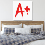 Bloedgroep A+ Positief #Horror Hospital Canvas Afdruk (Insitu (Slaapkamer))