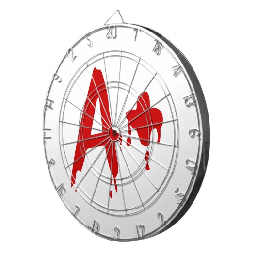 Bloedgroep A+ Positief #Horror Hospital Dartbord (Voorkant Rechts)