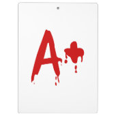 Bloedgroep A+ Positief #Horror Hospital Klembord (Achterkant)