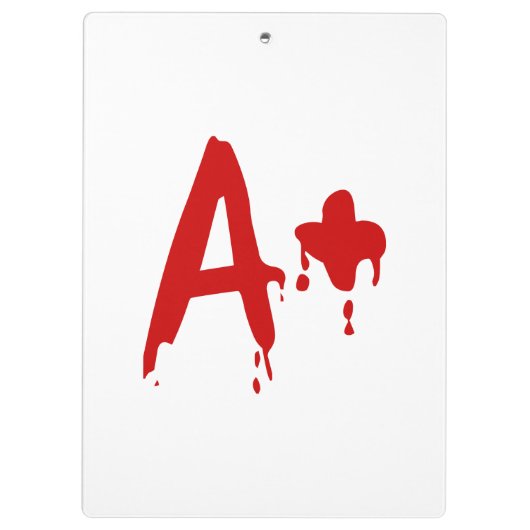 Bloedgroep A+ Positief #Horror Hospital Klembord (Achterkant)