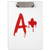 Bloedgroep A+ Positief #Horror Hospital Klembord (Voorkant)