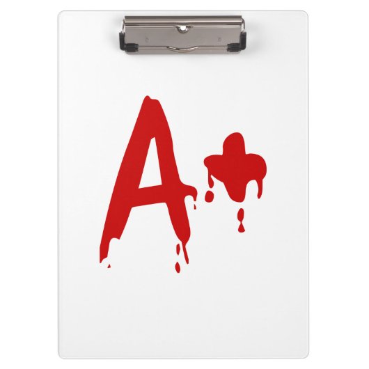 Bloedgroep A+ Positief #Horror Hospital Klembord (Voorkant)