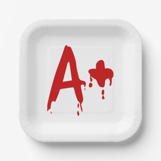 Bloedgroep A+ Positief #Horror Hospital Papieren Bordje (Voorkant)
