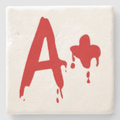 Bloedgroep A+ Positief #Horror Hospital Stenen Onderzetter (Voorkant)