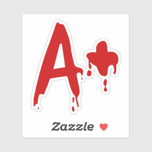 Bloedgroep A+ Positief #Horror Hospital Sticker (Vel)