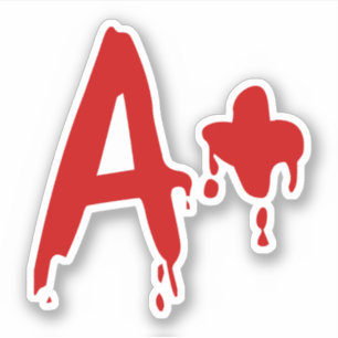 Bloedgroep A+ Positief #Horror Hospital Sticker