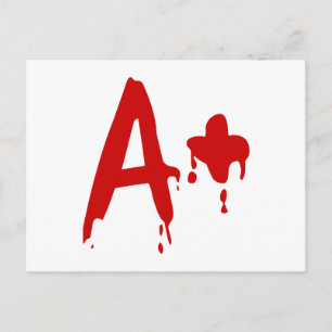 Bloedgroep A+ Positief #Horror Ziekenhuis Briefkaart