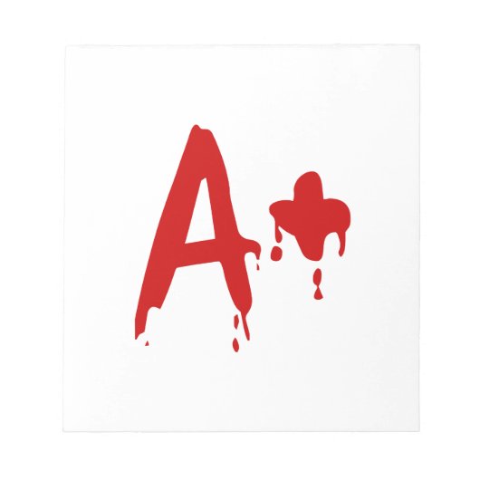 Bloedgroep A+ Positief #Horror Ziekenhuis Notitieblok (Voorkant)
