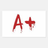 Bloedgroep A positief Rechthoekige Sticker (Voorkant)
