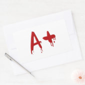 Bloedgroep A positief Rechthoekige Sticker (Envelop)