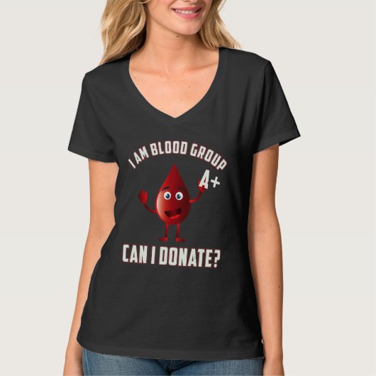 Bloedgroep A Positieve bloeddonatie Dag Levensbesc T-shirt (Voorkant)